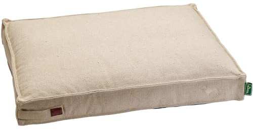 HUNTER Hundekissen Belluno, Farbe: Creme, mit robustem Strukturstoff, vorwiegend recycelte Materialien, nachhaltig, rutschhemmend, stilvoll und modern, Größe: 100 x 70 cm