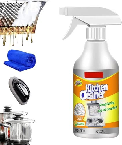Vgpbhj Sciasi Nettoyant mousse pour cuisine, nettoyeur polyvalent pour casseroles et poêles, pulvérisateur puissant pour cuisine et voiture (1, A)