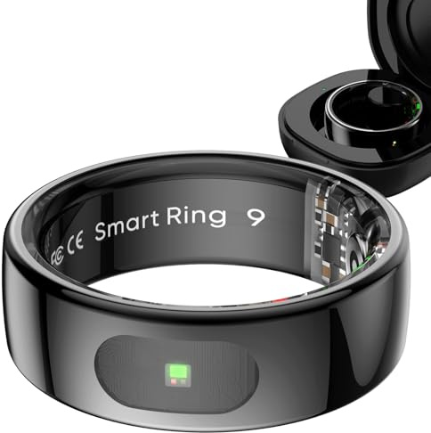 Bague intelligente avec notification, bague de fitness, Android iOS, moniteur de sommeil, podomètre, moniteur de fréquence cardiaque, SpO2, pour homme et femme, taille 11
