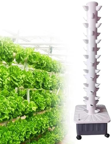 Sistema da giardino a torre idroponica, 15 livelli, 45 siti di piante, kit di giardinaggio verticale per erbe, frutta e verdura
