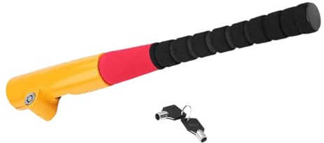 Mikikit Bloqueo Antirrobo Ajustable para Volante de Coche Seguridad Cerradura Telescópica para Vehículos Compatible con Diversas y