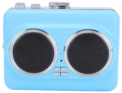 Plyisty Kassett Till MP3-omvandlare Kassett Till Digitalomvandlare USB-kassettbandspelare med Inbyggd Högtalare och 3,5 Mm Hörlursuttag (Blå)
