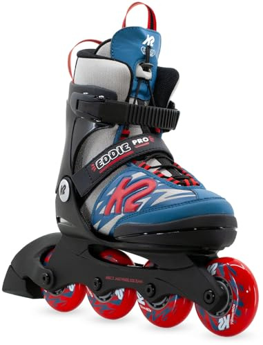 K2 Skates Inline Skates Eddie PRO pojkar Inline Skates – grå – blå – 30M0700