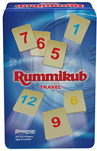 Rummikub Travel in Collectible Tin 106 Plastic Tiles The Original Game