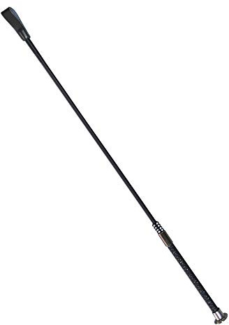 Snowbee Whip Látigo de equitación con Mango de Silicona Antideslizante de Microfibra, Unisex Adulto, Negro, 65cm