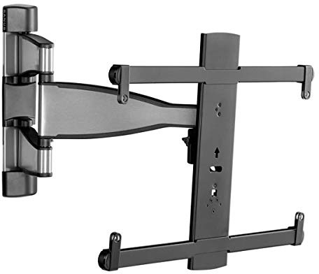 Sanus Premium Full Motion TV Wall Mount for 32 - 55 TVs - Stainless Steel Finish with FluidMotion Design for Smooth Extension, Tilt,