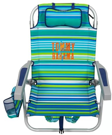 Tecnovoz 2000998 Tommy Bahamas Strandstuhl, faltbar, mit Griffen, gelb.