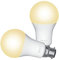Trust WiFi B22 Smart Lampe, Dimmbar LED Birne, Leuchtmittel für Alexa und Google Home, Kein Hub Erforderlich, 2.4GHz Glühbirne RGB, WI-Fi Lampe, Weiß - 2er-Pack