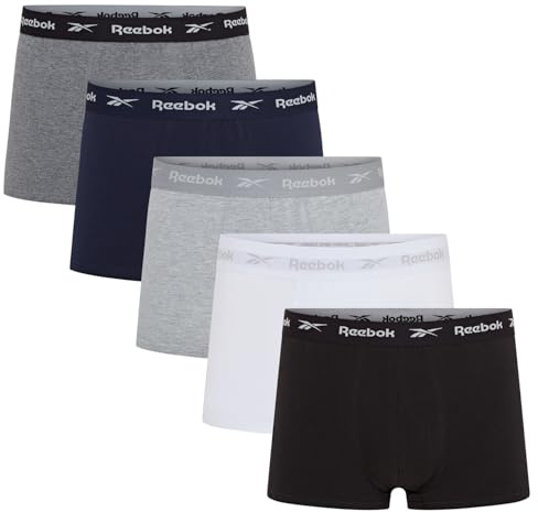 Reebok Boyes Boxer Cotone Traspirante | Intimo Maschile Elasticizzato Comfort Fit | Mutande Sportive Multipack Uso Quotidiano | Tessuto Morbido Supporto Attivo