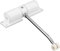 Offfay Door Closer, Automatic Door Closers for Interior Doors, Adjustable Hydraulic Spring Loaded Self Closing Gate Hinge for Weights 20-35kg, with Adjusting Rod and Screws (White)