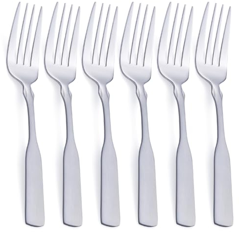 FULLYWARE Menuegabel, Edelstahl, 19,3 cm, robuste Gabel, Besteck-Set, Metallgabel, 6-teilig