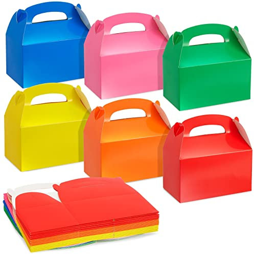 24 Confezioni di Scatole a Gable Arcobaleno per Bomboniere, Scatole per Regali Vari, Dolcetti, Piccoli Regali (6 Colori, 15.2 x 8.9 x 9.1 cm)