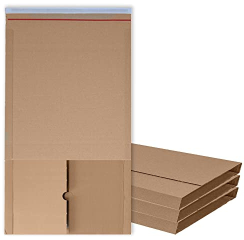 AKAR Book Wrap Mailer (251x165 + 80mm) A5 Postal Boxes for Posting Packaging & Secured Shipping | Protective Corrugated Cardboard Mailer cover from the edges | Perfect for Small Book, Diary (10)
