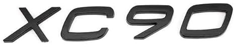 AUTOZOCO Emblema XC90, Insignia XC90, Adhesivo XC 90, Pegatina XC 90, Adhesivo para Maletero, Emblema para Maletero Coche, Compatible con Volvo, Plástico, 15.5 x 2.9 cm, Negro