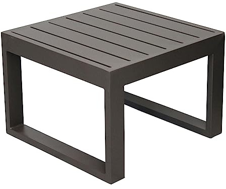 Gartentisch aus Aluminium, 43,5 x 43,5 x 32 cm, Anthrazit, Cuba