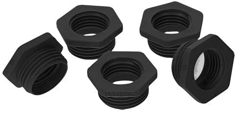 Kalitec G6201610 - Reducción M20/M16 (5 unidades, plástico negro, reductor de roscas hexagonales, rosca interior M16, rosca exterior M20, IP68)