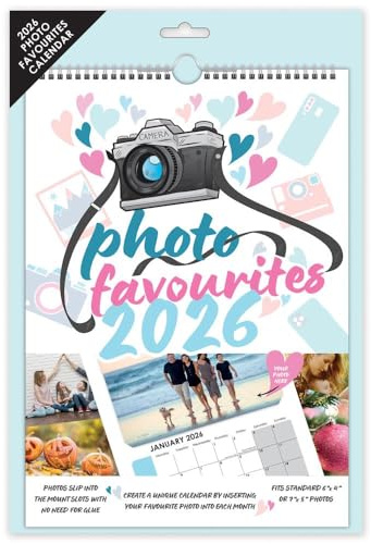 Sixstore Calendario 2026 personalizzato con foto preferite inserire le tue foto, formato A4, rilegatura a spirale, da appendere, visualizzazione mensile, calendario da parete