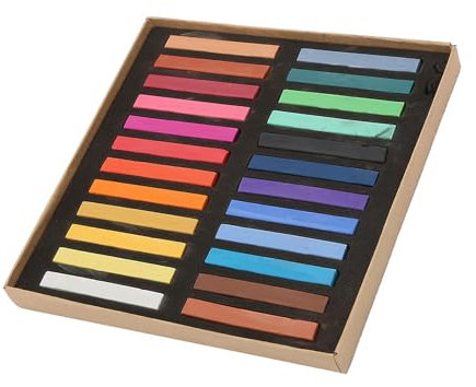 Vvikizy Weiche Pastellkreiden-Set, Fluoreszierende Kreide, Weiche Ölpastelle Zum Malen, Skizzieren und Haarfärben, Ölmalstifte, Pastellkreiden, Künstlerbedarf (24 Farben)