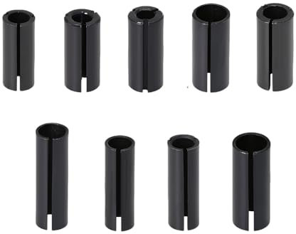 Treki 9 Stück Reduzierhülse Fräser Spannzangen Adapter Oberfräse Spannzangenfutter in 9 Größen, Chuck Collet Fräser Schaft Adapter Oberfräse Spannhülse zum Konverter für Oberfräse Graviermaschine