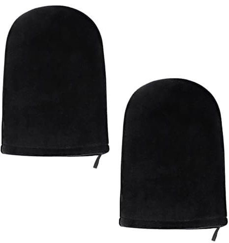 KEYRI 2 Stück Selbstbräuner Mitt Selbstbräunungs-Anwendungshandschuh Wiederverwendbarer Bräunungshandschuh für Lotions Sonnenschutzlotion Bräunungshandschuh Handschuh zum Sonnenbaden (Schwarz)