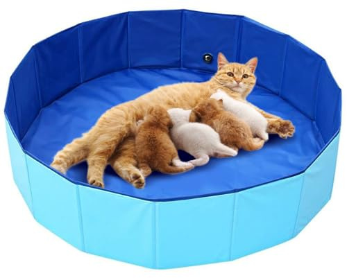 OIEKUN 32 Large Cat Birthing Box,Whelping Box for Cats,Cat Nesting Box