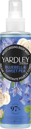 Yardley London Bluebell and Sweetpea Body Mist, Bluebell Body Fragrance for Women with Notes of Citrus and Bergamot, Moisturising Body Mist with Vitamin E 200ml