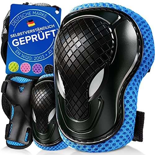 Liebkern Knieschoner Kinder - Ab 2 Jahre - Sicherheitsgeprüft und Komfortabel - Robuste Inliner Schoner - Protektoren Set Kinder - Knie und Ellenbogenschützer Kinder
