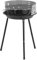 Posten Anker Holzkohlegrill höhenverstellbar, verchromter Grillrost mit Grillfläche von 31,5 cm, Rundgrill Standgrill, Holzkohle Camping Stand Grill