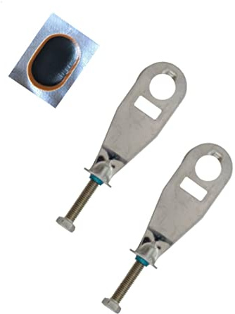 2 Stück Batavus Fahrrad Kettenspanner Achsen Ø: 10/11 mm mit feststellschraube inkl. 1 x Schlauchflicken