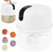 Nizirioo Mini hachoir électrique, sans fil, 250 ml, avec port USB, pour oignons, légumes, fruits, noix (blanc)