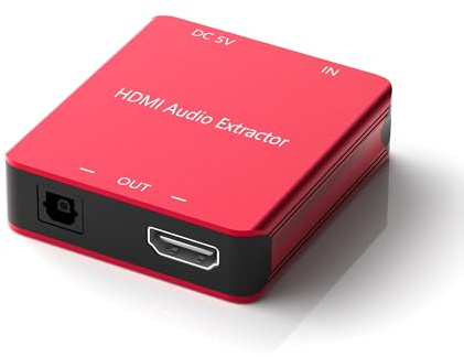 Azduou 4K HDMI 2.0 Audio Extractor HDMI Adapter for PlayStation 5 Supports 18Gpbs Bandwidth, HDCP2.2, Dolby Digital/DTS Passthrough CEC and HDR10