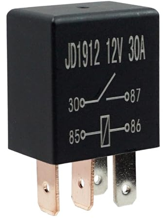 12v Relay 4 pin 30A, Universal JD1912 Safety Relays Multi-Purpose Automotive Car Starter Switch Relay for Truck Car Motorcycles Boat Fans Oil Pumps, Operating Temperature from -40 to 85 Degree