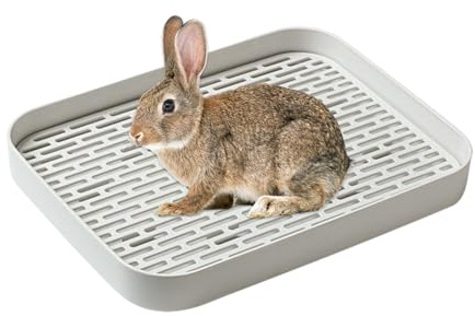 Inodoro para Conejos: 12,9 X 9,8 X 1,6 Pulgadas, Orinal para Conejos, De para Conejitos, Inodoro para Mascotas | Bandeja De para Animales Pequeños De Resistente Y Duradero Pa