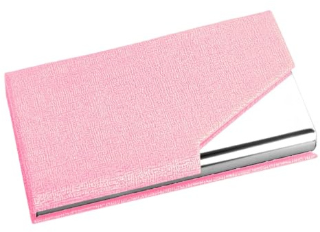 MUNZE Porta Biglietti Da Visita, Con Chiusura Magnetica, Per Uomo E Donna, Rosa, Taglia Standard, 1 Pezzo, Per Ufficio E Affari