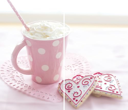 DAMU | Herdabdeckplatte 2teilig 2x30x52 Herdabdeckung Ceranfeld Glasschneideplatte Ceranfeldabdeckung Herdplattenabdeckung Kochfeld Abdeckung Schneidebrett Glasplatte Pink Kaffee