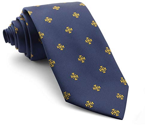 Cencibel Smart Casual Corbata Cruz de Jerusalén (Marino-Dorado)