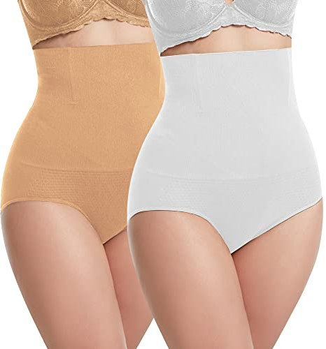 Libella Damen figurenformend Miederslip mit Bauch-Weg-Effekt 3608 Weiß/Haut XS/S