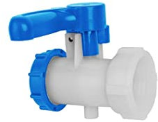 Bradas IBC Container Klappenhahn Absperrhahn Adapter mit AG S60x6 Auslaufhahn Kugelhahn IBCS60F-BTVS60M 6362