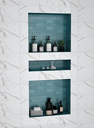 Uni-Green Shower Niche Ready for Tile 16 ×34 Bathroom Recessed Shower Niche Rectangle Waterproof Leak Proof Shower Shelf Organizer for Shampoo & Toiletry Storage Flush Mount Installation