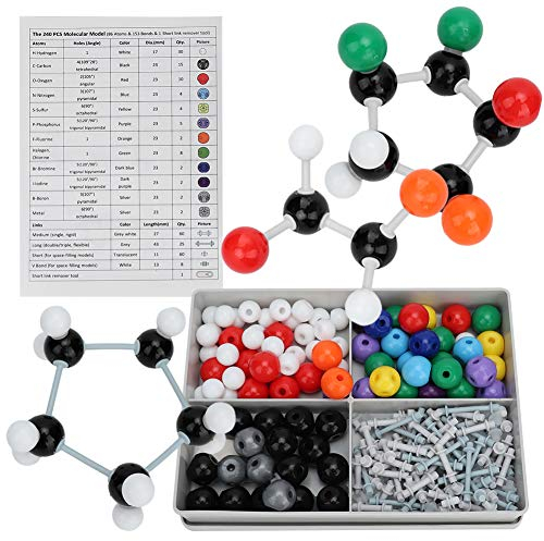 Ausla Molecular Chemistry Model Kit, 240 Stück Chemiebaukasten Molekülbaukasten, Organische Chemie Molekülmodell für anorganische