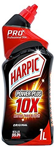 Harpic Professional Range Power Plus Toilet Cleaner Gel Original Scent - 12 pcs 1L Each