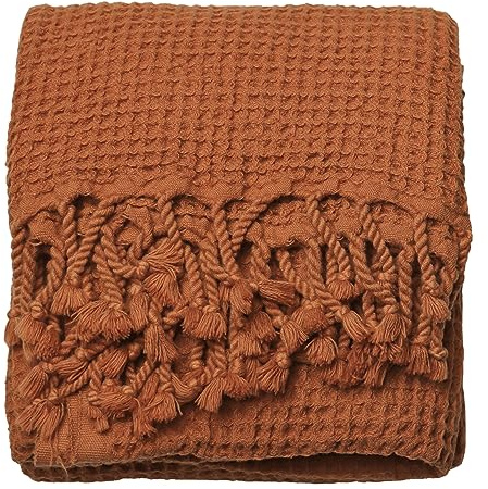 PÜSKÜL Waffle Towels for Pool, Beach, Spa, Sauna, Gym - Original 100% Turkish Cotton Peshtemal Hammam Towels (Tobacco, 1)