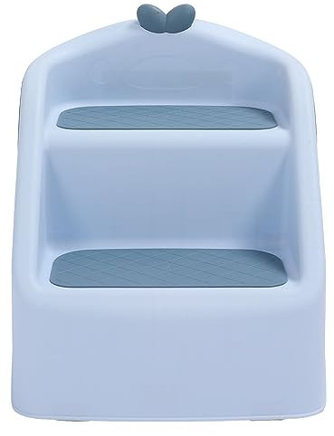 Escabeau pour Enfants, fonctionnalité Pliable 3 en 1 avec Garde-corps Surélevés, échelle Sûre pour les Tout-petits pour L'indépendance, Idéal (Bleu