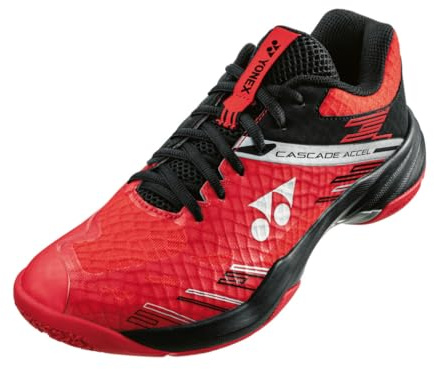 Yonex Badminton Shoes, Power Cushion Cascade Axle, red/black (053), 24.0 cm
