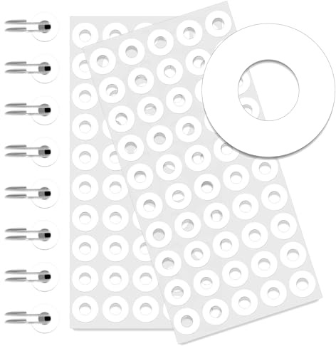 Anylabel 2500 Pack Self-Adhesive Hole Reinforcement Stickers, 1/4 Diameter Hole Punch Reinforcement Labels for School Home and Office, White, Non-Printable