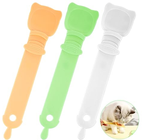 Oruola 3pc Cat Treat Spoon - Squeeze & Dispense Puree & Liquid Snack (3 Colors)