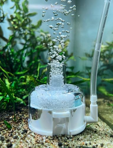 boxtech Aquarium Filter, mit Physikalisch Schwammfilter und Biochemischen Filtermaterial aus Tonkugeln, Ideal für Kleine Runde Aquarien (BT301 Filter)