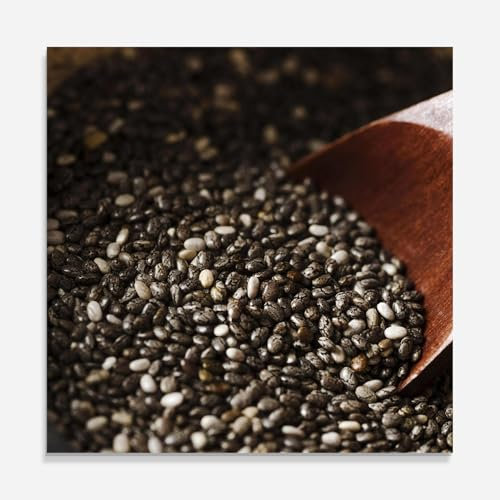 ARTHUB® Küchenrückwand aus Glas 100x100 cm, 5mm ESG | Spritzschutz, Glasplatte, Herdspritzschutz, Wandschutz für Herd, Hartglas, Lebensmittel, Gewürze, Organic Seeds