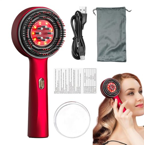 Scalp Massaging Brush, 3in1 Electric Scalp Massager, IPX7 Waterproof, Red Light Scalp Massager, Cordless & Portable Hair Oil Applicator, Hair Massager for Stimulates Hair Growth
