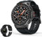 stahlwatch gearwatch Zeusmartwatch Herren mit Telefonfunktion – Fitnessuhr mit 1,85 Touchscreen, Pulsmesser, Schrittzähler & Schlafmonitor – wasserdichte Sportuhr für Android & iOS (Schwarz)
